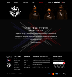 Web Design by Titan Eagle for Piège & Trade | Design: #26213896