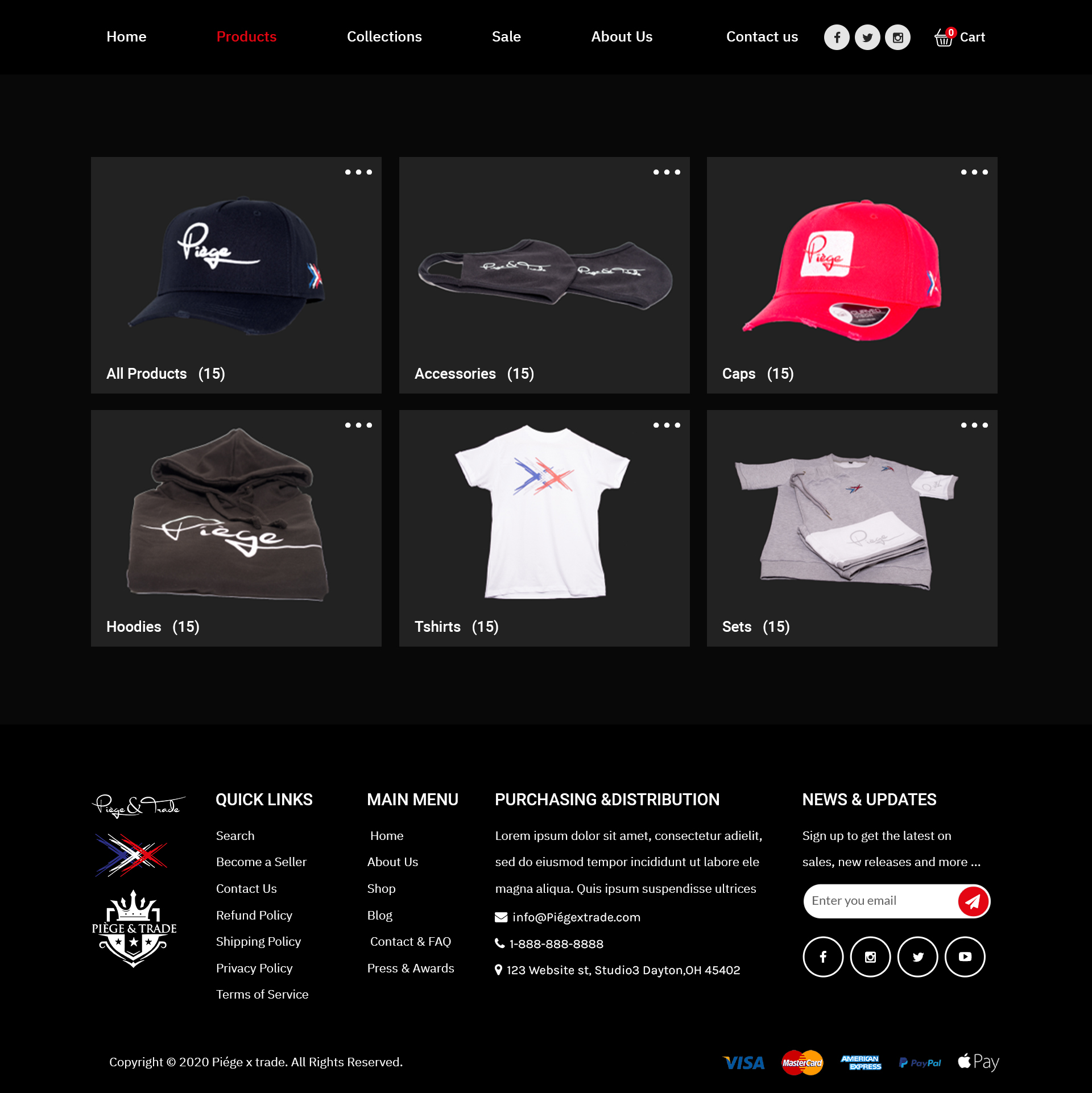 Web Design by Titan Eagle for Piège & Trade | Design #26213993