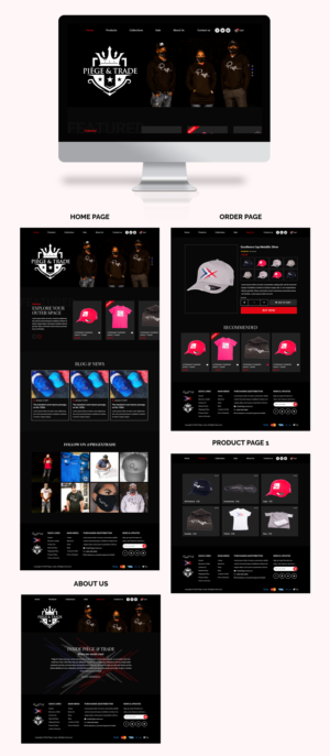 Web Design by Titan Eagle for Piège & Trade | Design: #26214012