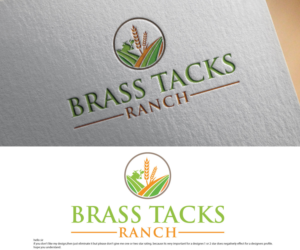Brass Tacks Ranch | Logo Design by sekanul