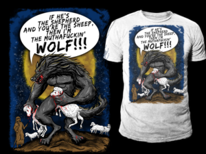 I'm the muthaf***in wolf!  | Diseño de Camiseta por Falih A