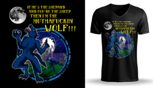 I'm the muthaf***in wolf!  | Design de T-shirt par Al Pech