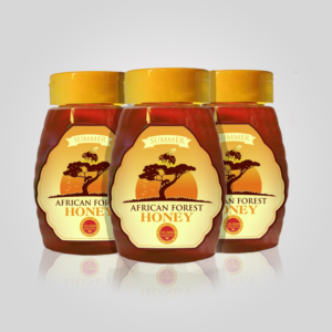 We markets organic & fair trade honey produced by 10,000 African forest beekeepers | Diseño de Etiqueta por rugbyjerseys