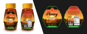 We markets organic & fair trade honey produced by 10,000 African forest beekeepers | Diseño de Etiqueta por SAI DESIGNS