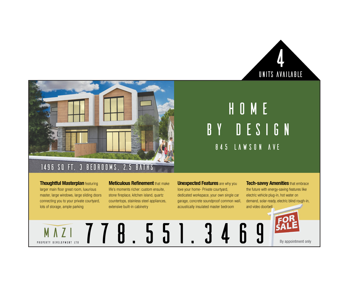 Signage Design by Simon Hon for Mazi Developments | Design #26556877