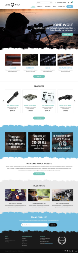 Web Design by pb for LoneWolf Firearms  | Design: #26173850