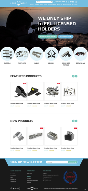 Web Design by pb for LoneWolf Firearms  | Design: #26173851