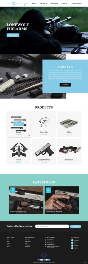 Web Design by pb for LoneWolf Firearms  | Design: #26173852