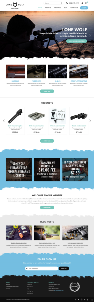 Web Design by pb for LoneWolf Firearms  | Design: #26183440