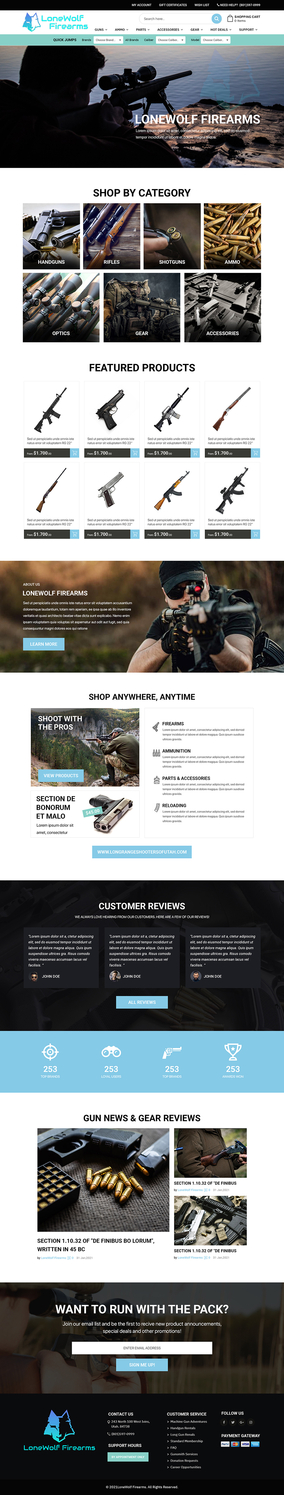 Diseño Web por Titan Eagle para LoneWolf Firearms  | Diseño #26178104