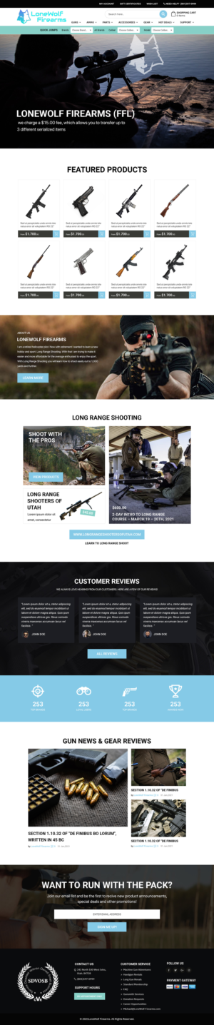 Web Design by Titan Eagle for LoneWolf Firearms  | Design: #26185998