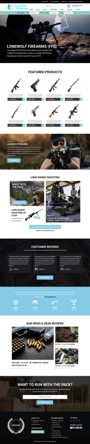 Web Design by Titan Eagle for LoneWolf Firearms  | Design: #26197917