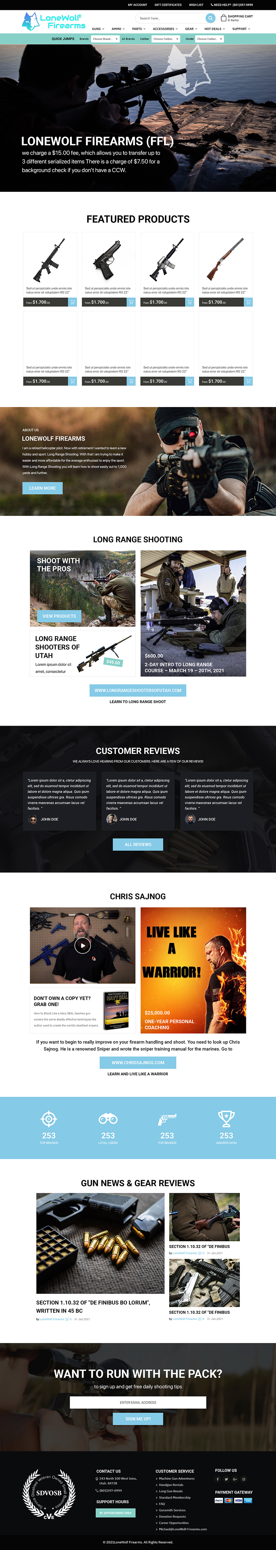 Diseño Web por Titan Eagle para LoneWolf Firearms  | Diseño #26213551