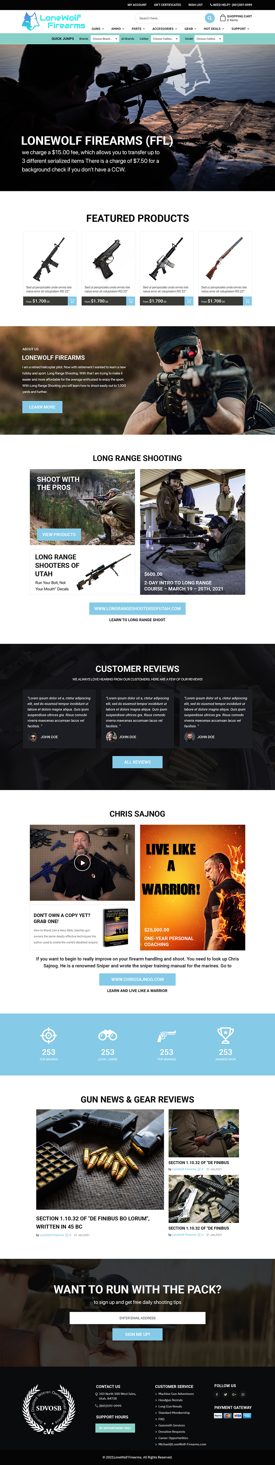Web-Design von Titan Eagle für LoneWolf Firearms  | Design #26219323