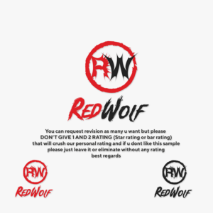 It can either use the name RedWolf or the initials RW or just R. | Logo Design by IdentsArt