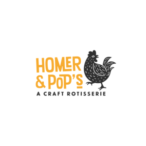 Homer & Pop's - A Craft Rotisserie | Logo Design by design.picnic