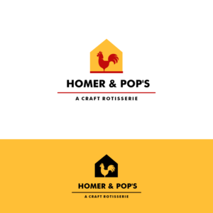 Homer & Pop's - A Craft Rotisserie | Logo Design by Omee