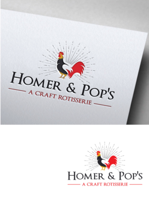 Homer & Pop's - A Craft Rotisserie | Logo Design by HEAVEN ART
