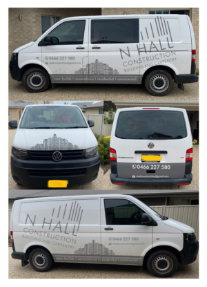 Stylish but eye catching vehicle signage for a Building and Carpentry business based in Sydney.** | Design de Covering de Véhicule par PAS-CREATIVE