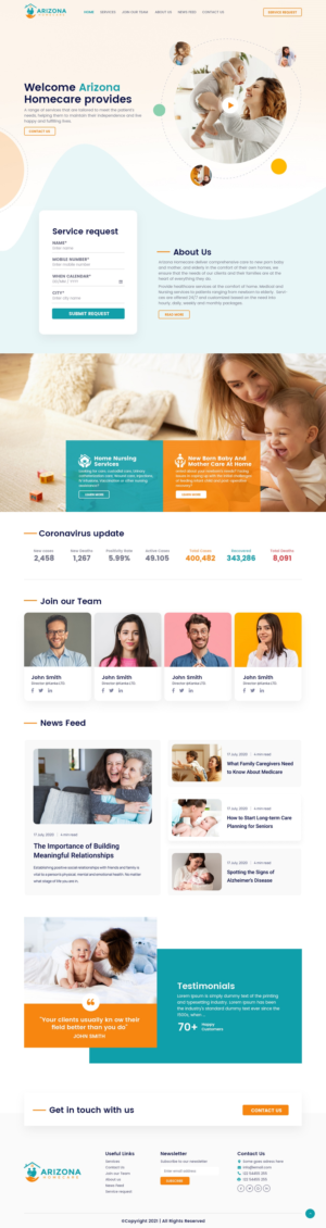 Arizona Homecare  - Website  | Web Design by nzdesigners