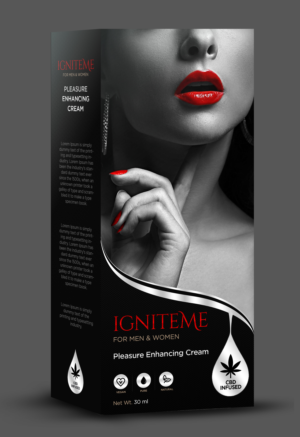 IGNITEME is the product name.   The product is a topical message oil for couples (his/her). | Diseño de Empaque por SAI DESIGNS