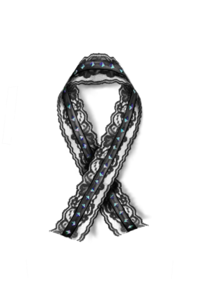 Black Ribbon skin cancer awareness tattoo  | Tattoo-Design von Omelas