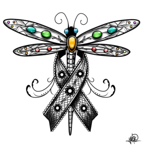 Black Ribbon skin cancer awareness tattoo  | Tattoo-Design von El Yisk 2
