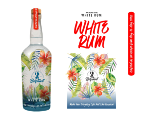 White Rum brand needs bottle label | Diseño de Etiqueta por ileanalp