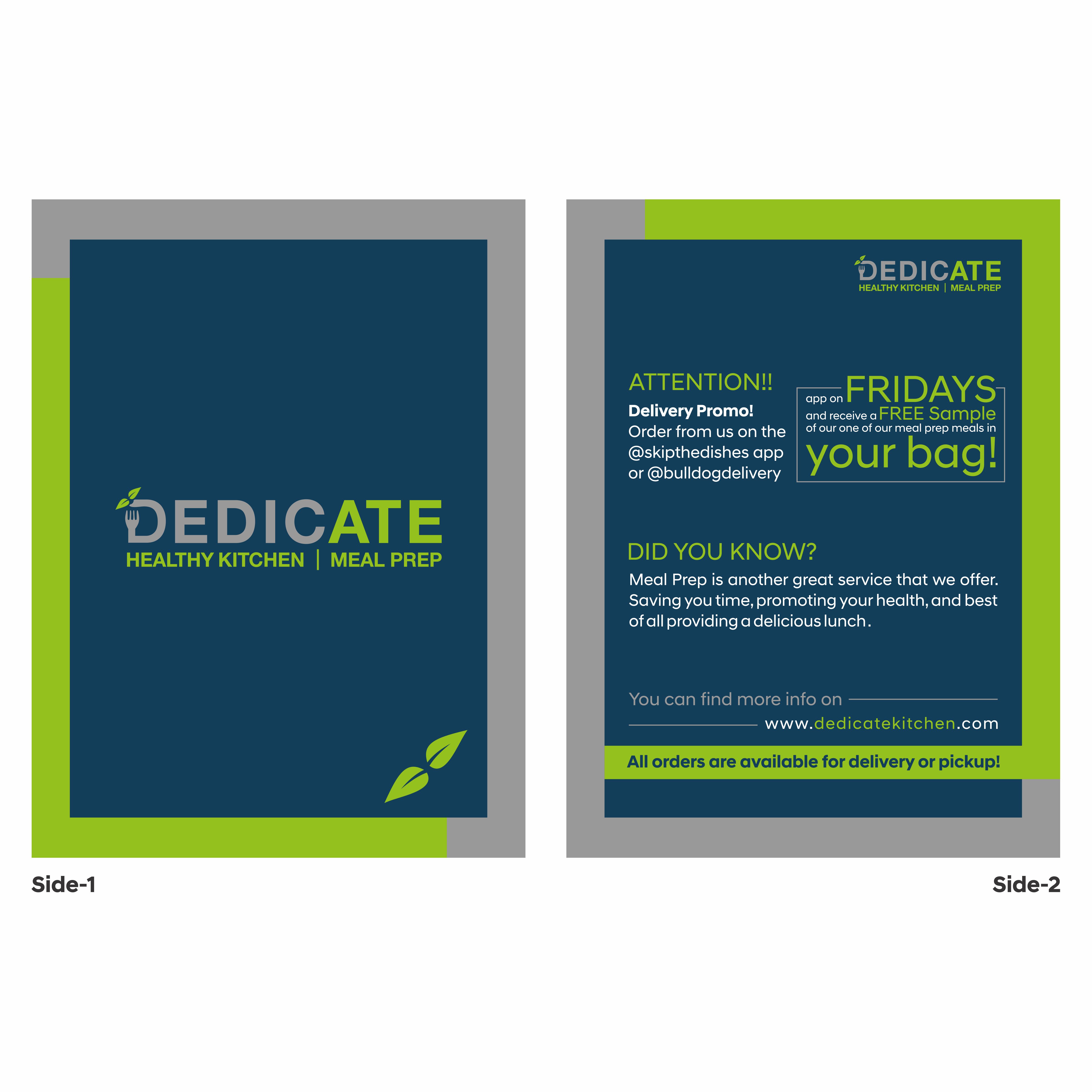 Design de Flyer par CreativeEdge 2 pour DEDICATE Healthy Kitchen | Design #26181616