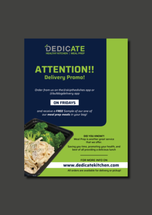 Design de Flyer par premnice pour DEDICATE Healthy Kitchen | Design : #26194285