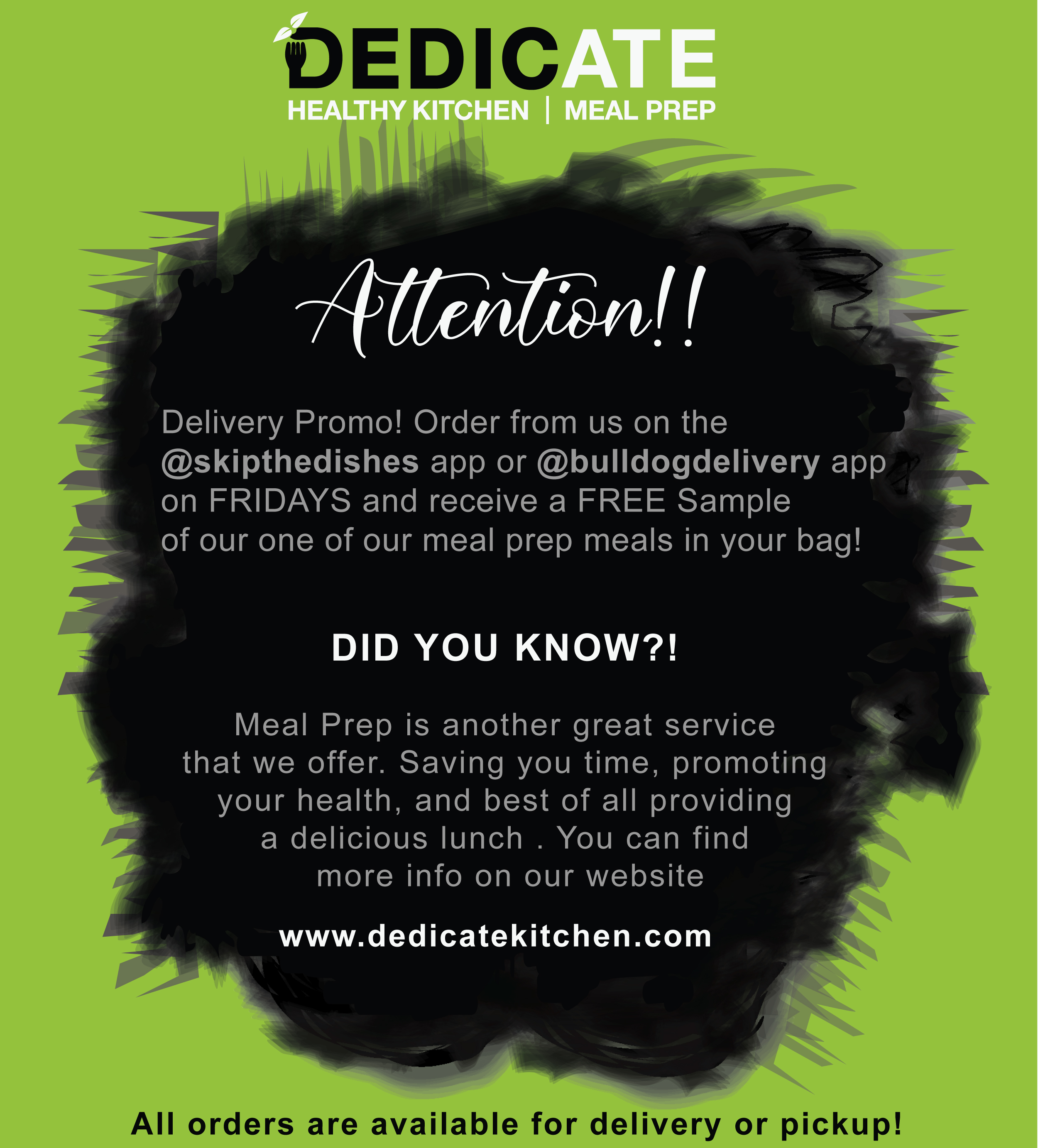 Diseño de Flyer por Salman para DEDICATE Healthy Kitchen | Diseño #26179656