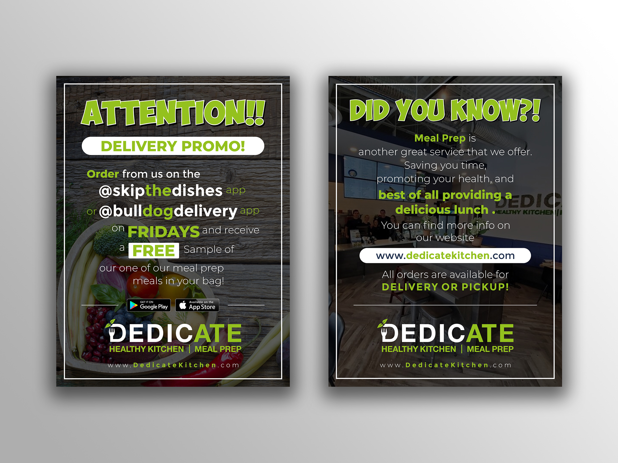 Flyer Design by ecorokerz for DEDICATE Healthy Kitchen | Design #26180806