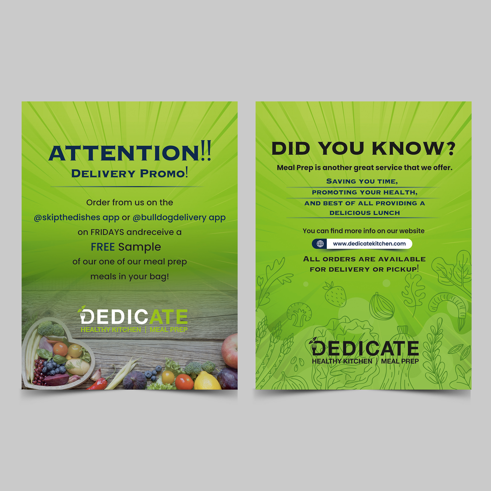 Flyer Design by ecorokerz for DEDICATE Healthy Kitchen | Design #26182199