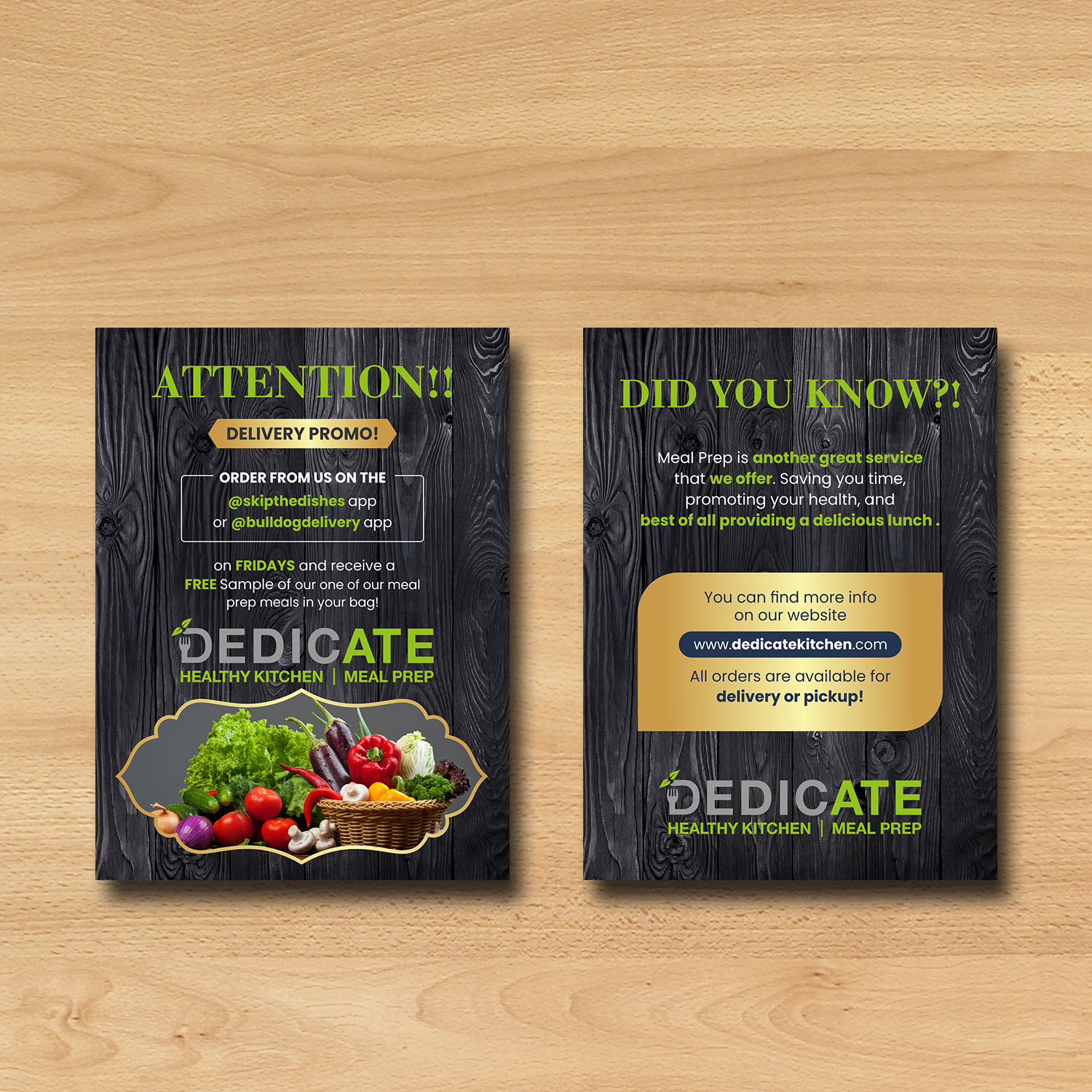 Flyer Design by ecorokerz for DEDICATE Healthy Kitchen | Design #26185926