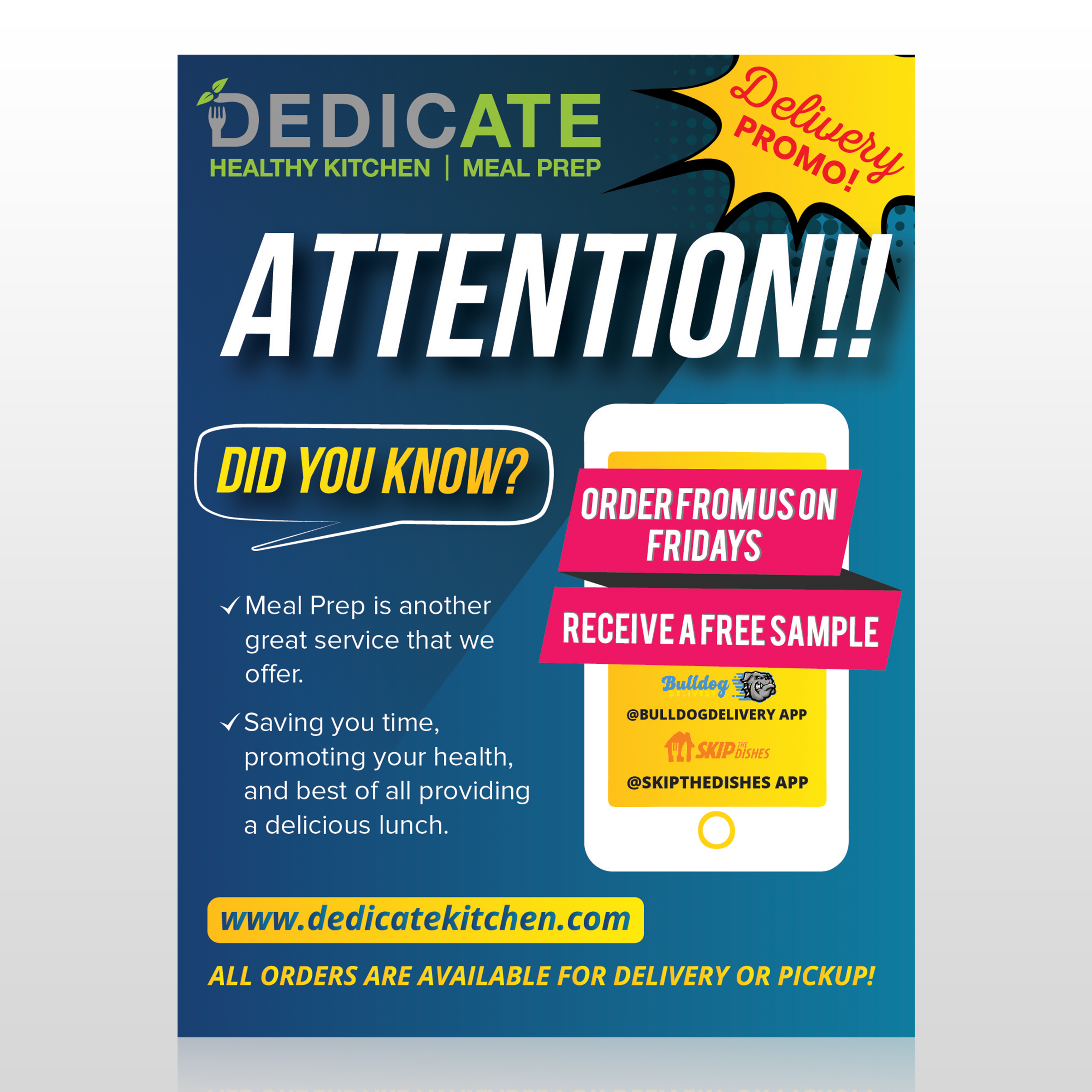 Flyer Design by SAI DESIGNS for DEDICATE Healthy Kitchen | Design #26182431