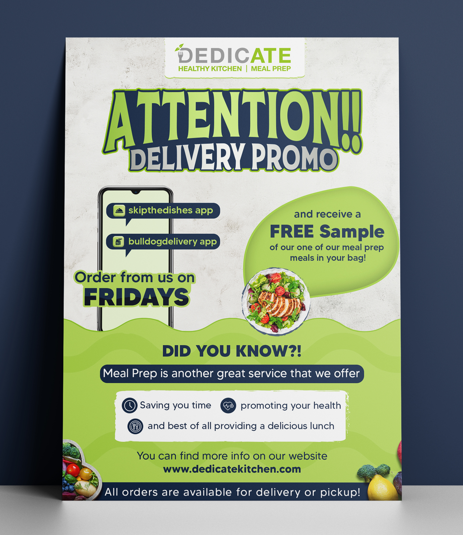 Flyer Design by SAI DESIGNS for DEDICATE Healthy Kitchen | Design #26182465