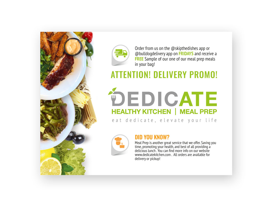 Flyer Design by Oleg Androsov for DEDICATE Healthy Kitchen | Design #26184170