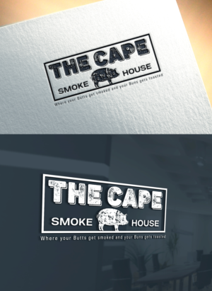 The Cape SmokeHouse; Where your Butts get smoked and your Buns gets toasted | Logo Design by Art Lancer