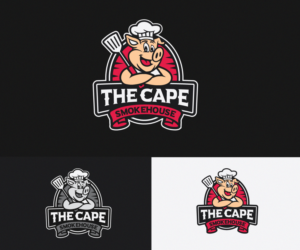 The Cape SmokeHouse; Where your Butts get smoked and your Buns gets toasted | Logo Design by Ena