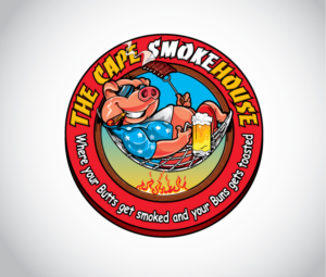 The Cape SmokeHouse; Where your Butts get smoked and your Buns gets toasted | Logo-Design von ally designs