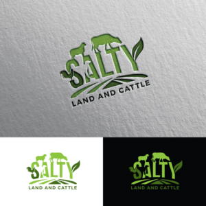 Salty  OR Salty Land and Cattle OR Salty Ranch | Logo Design by Rii