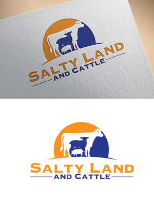 Salty  OR Salty Land and Cattle OR Salty Ranch | Logo Design by HEAVEN ART