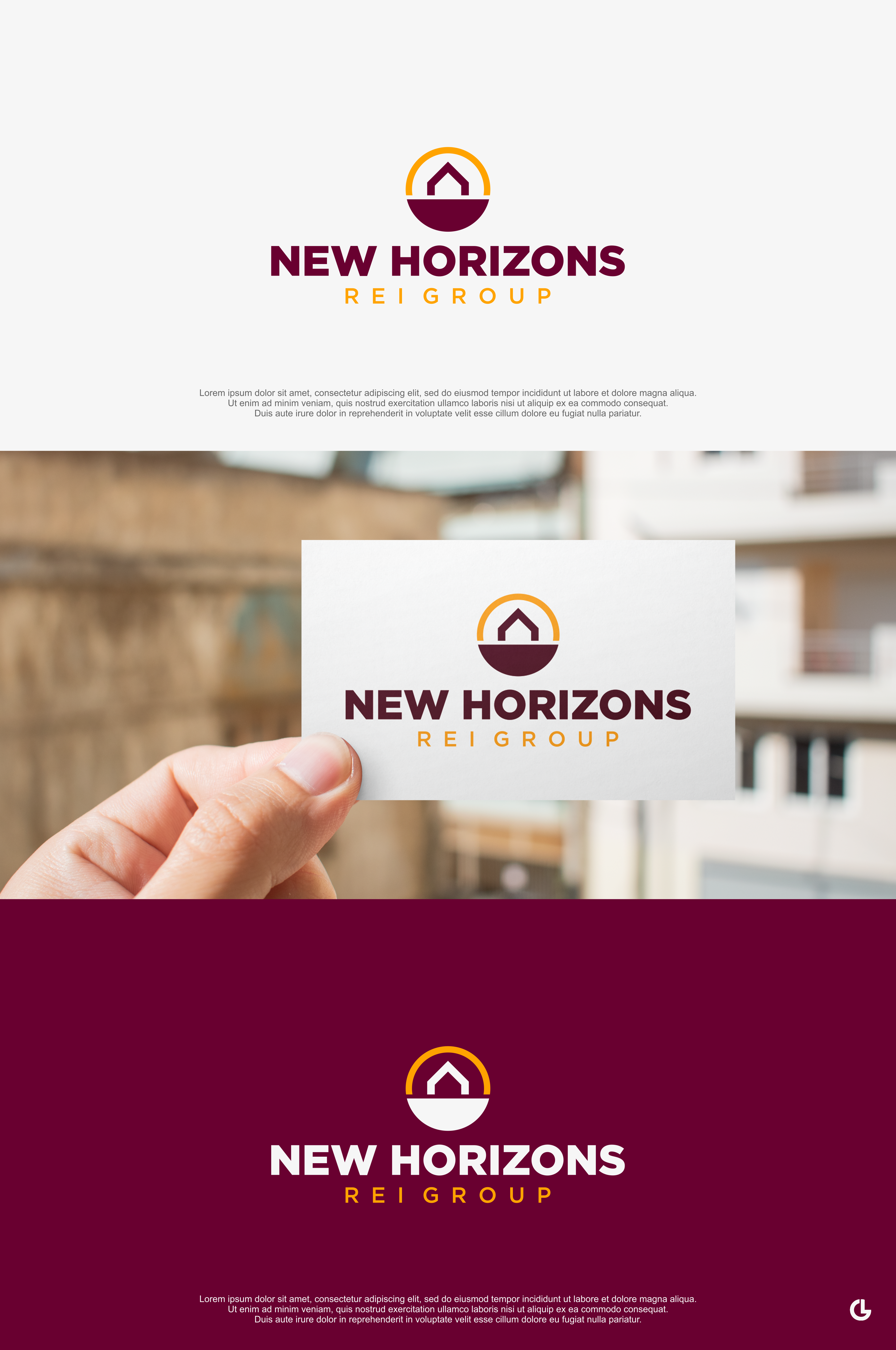 Diseño de Logo por R!CKY para New Horizons REI Group | Diseño #26219294