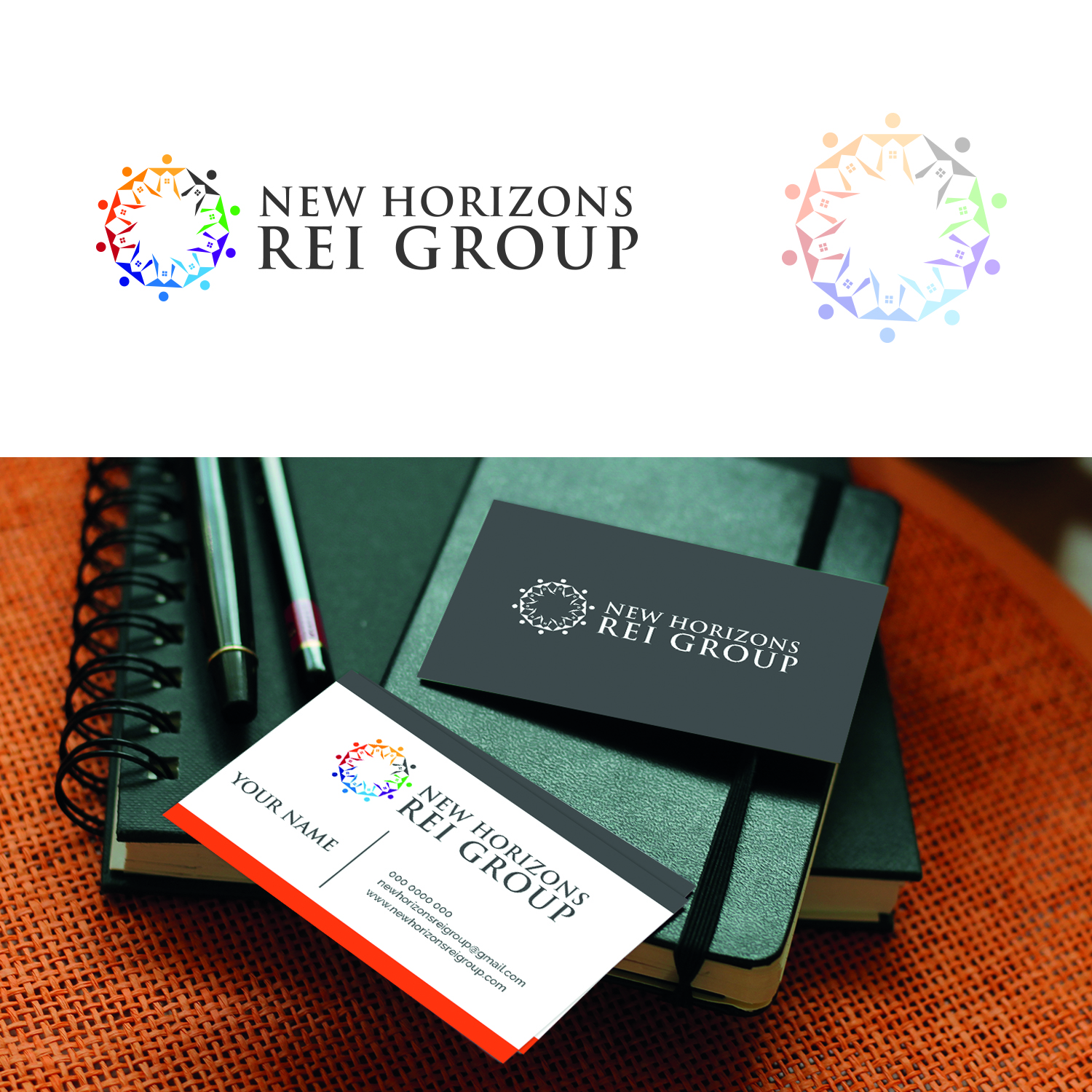 Logo Design by Maxo-Biz for New Horizons REI Group | Design #26187394
