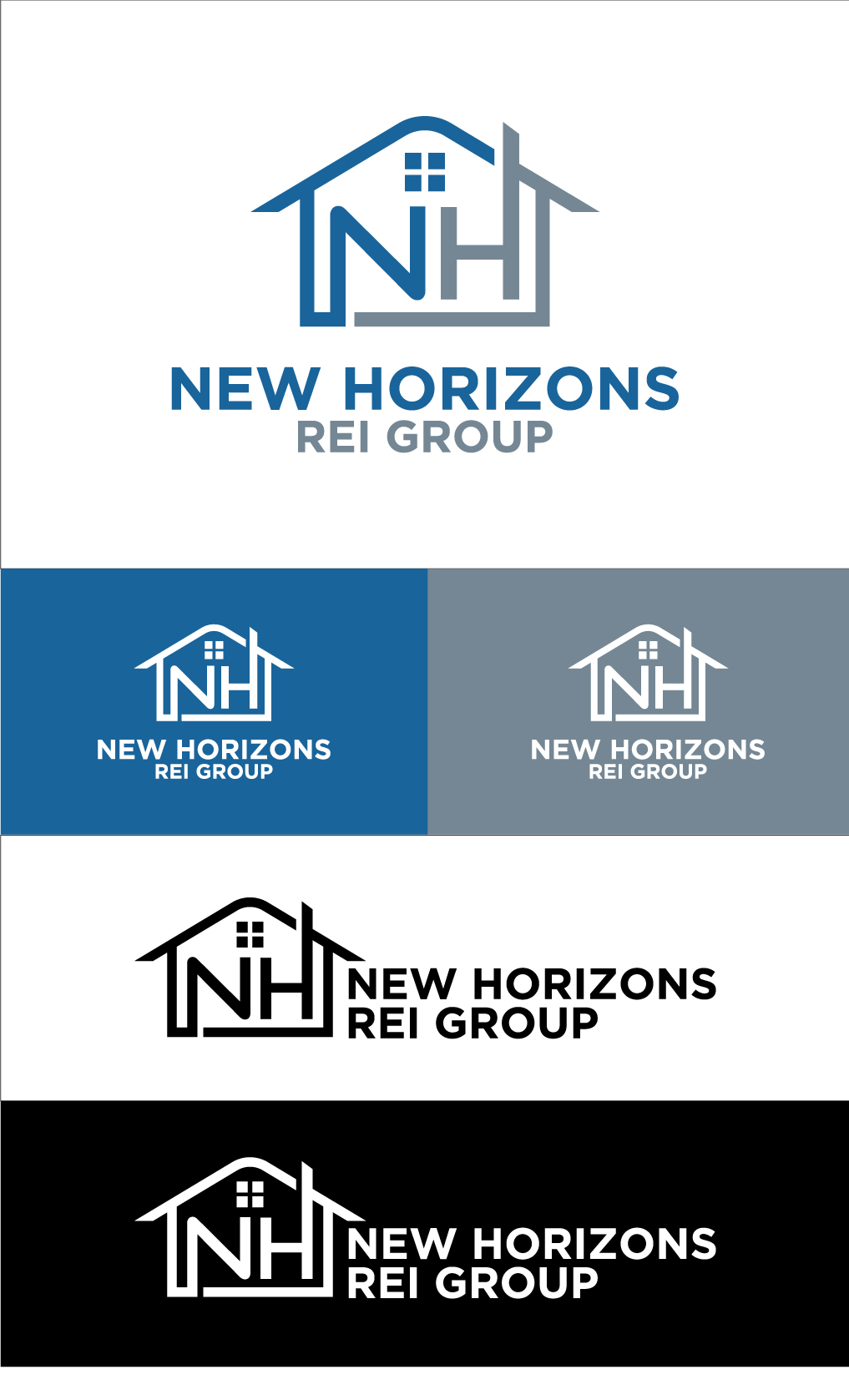 Logo Design by M Habib for New Horizons REI Group | Design #26225161