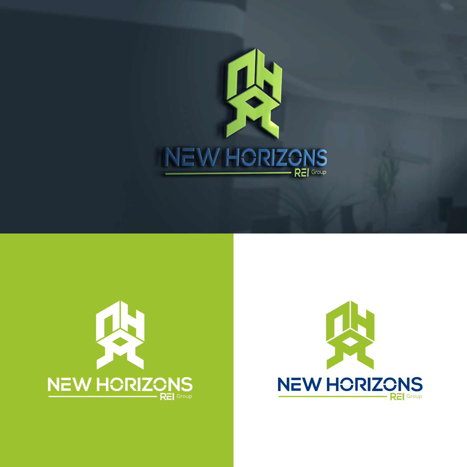 Logo Design by manah bening for New Horizons REI Group | Design #26185185