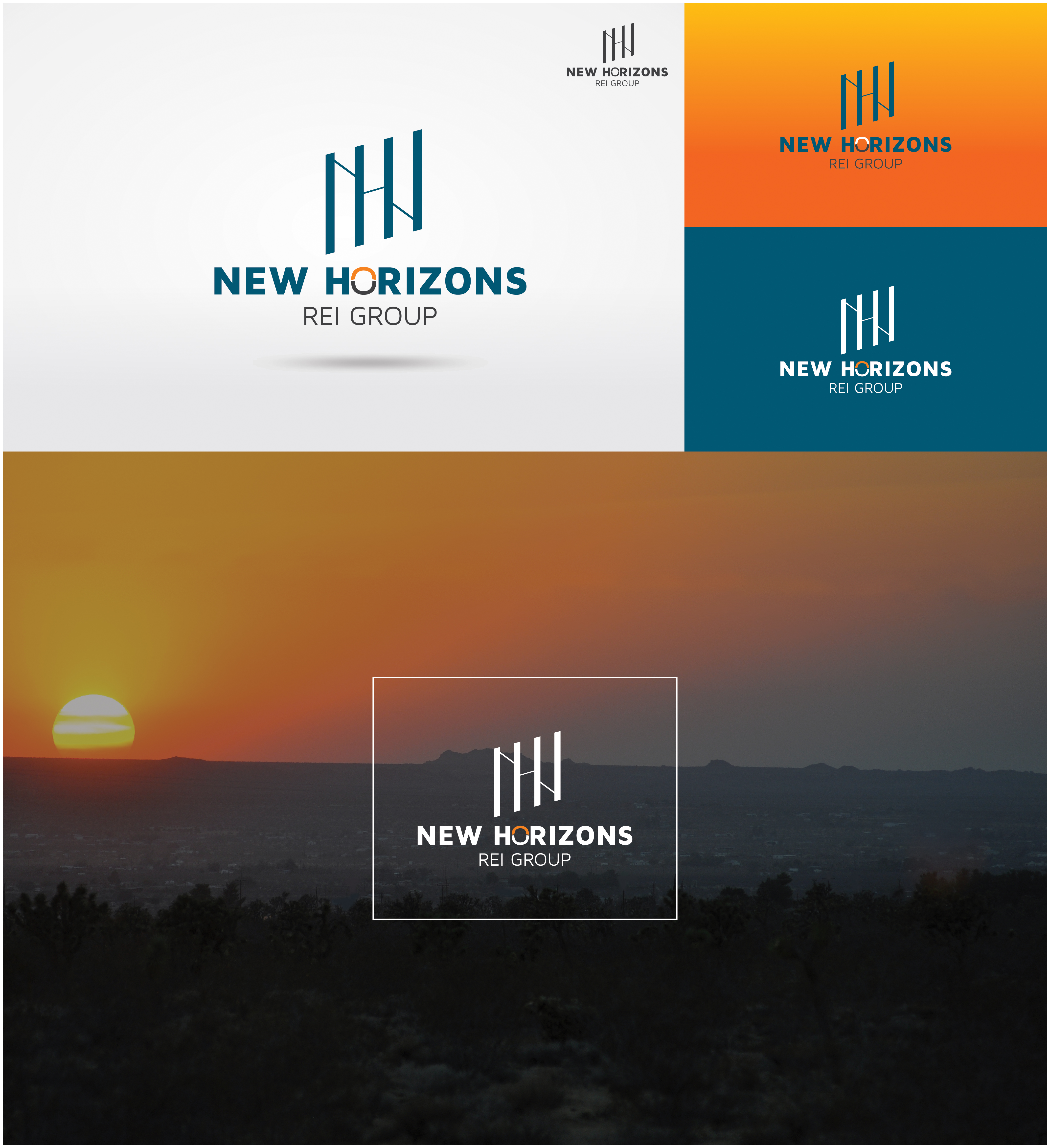 Logo Design by Tuba Art Studio. IZ (IMRAN ZW) for New Horizons REI Group | Design #26202686