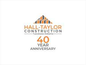 Hall-Taylor Construction, Tuscaloosa Alabama, 40 year anniversary or something like that | Logo Design by BNdesigner