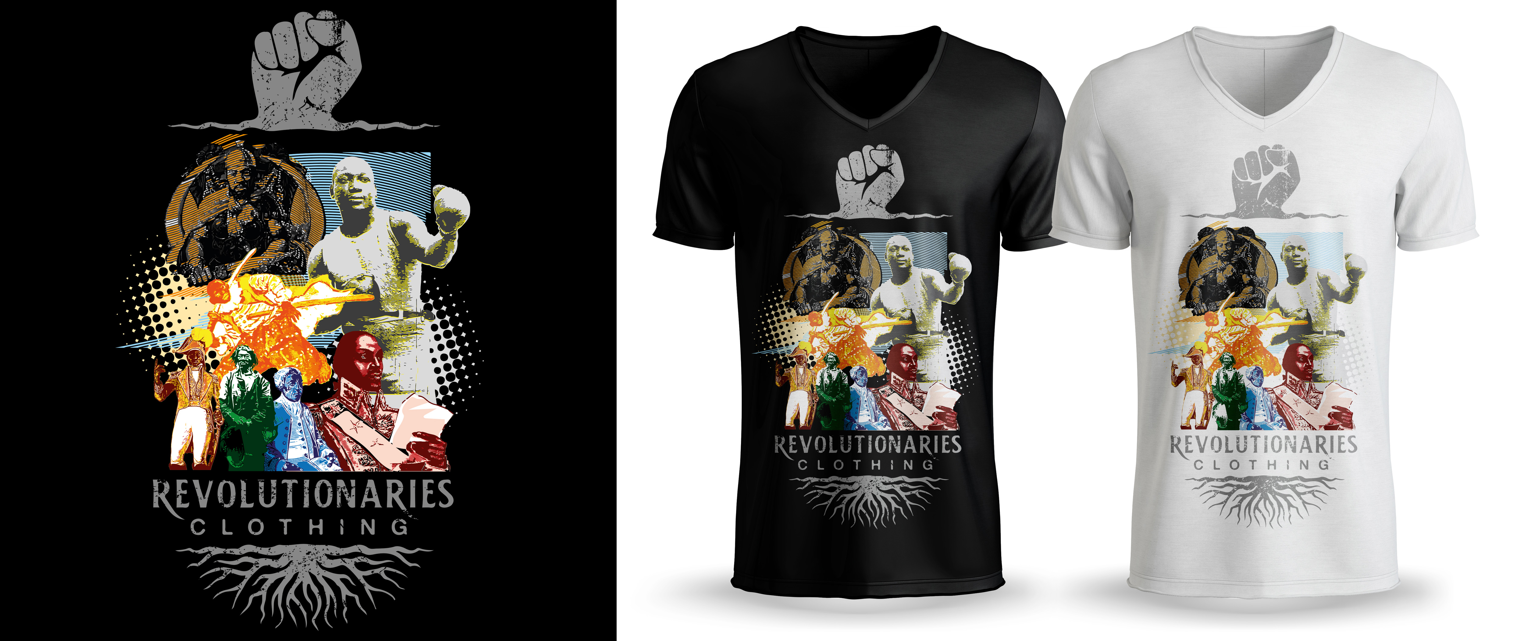 T-shirt Design by Al Pech for Revolutionaries Clothing Ltd | Design #26215106