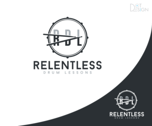 Relentless Drum Lessons RDL | Logo Design by Dot Design 3